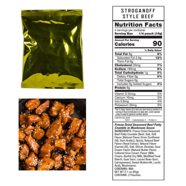 Stroganoff Style Beef Nutrition Facts